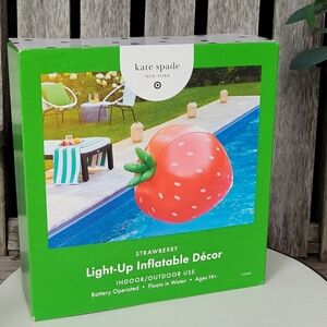 Kate Spade Strawberry Light-Up Inflatable Décor - Red and Green
